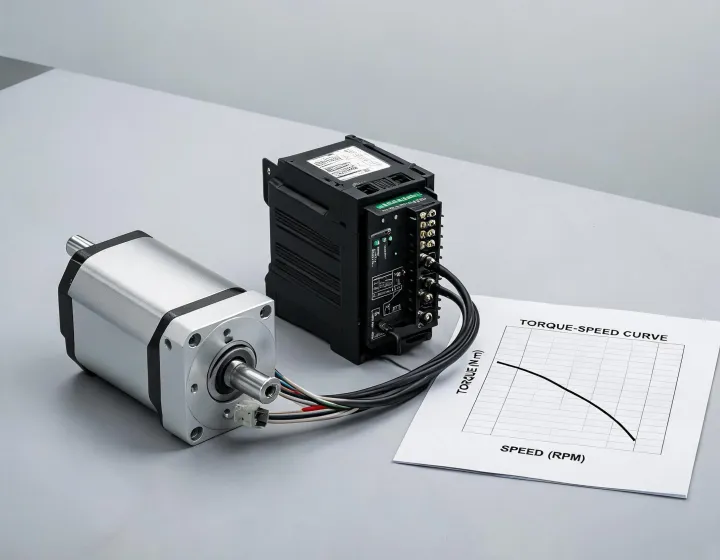Closed loop stepper motor and driver package