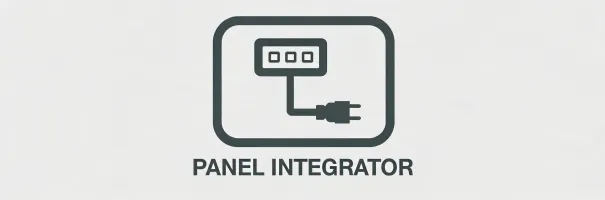 Machine panel integrator mark